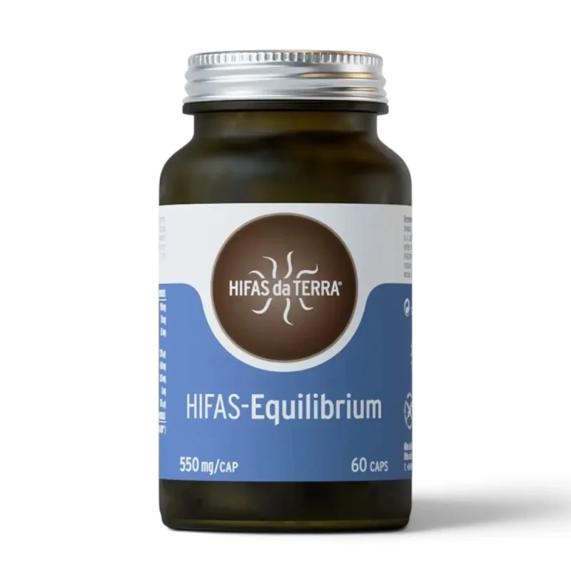 HIFAS-Equilibrium com Reishi, Lion’s Mane e Cordyceps, frasco de 60 cápsula
