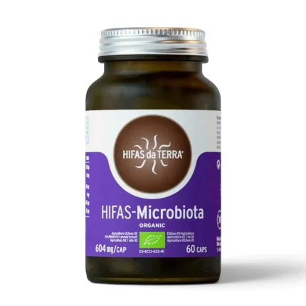 HIFAS-Microbiota com Lion’s Mane, Oyster, Reishi e Shiitake, frasco de 60 cápsulas