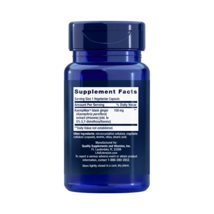 Composição e ingredientes de Life Extension Male Vascular Sexual Support